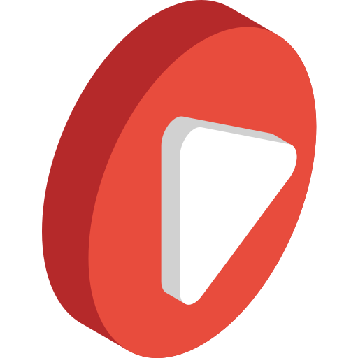 Botón de reproducción Isometric Flat icono