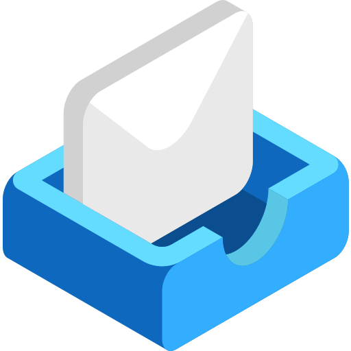 Inbox Isometric Flat icon