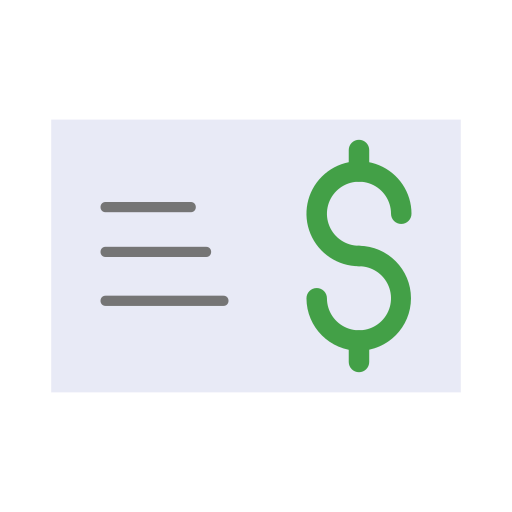 cheque de pago Generic color fill icono