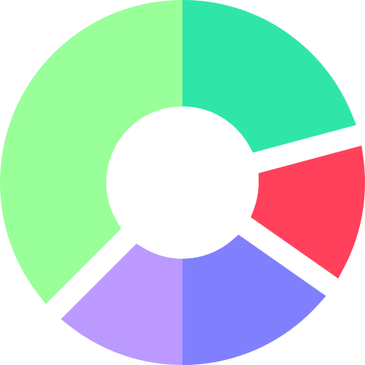 donut-diagram Basic Straight Flat icoon