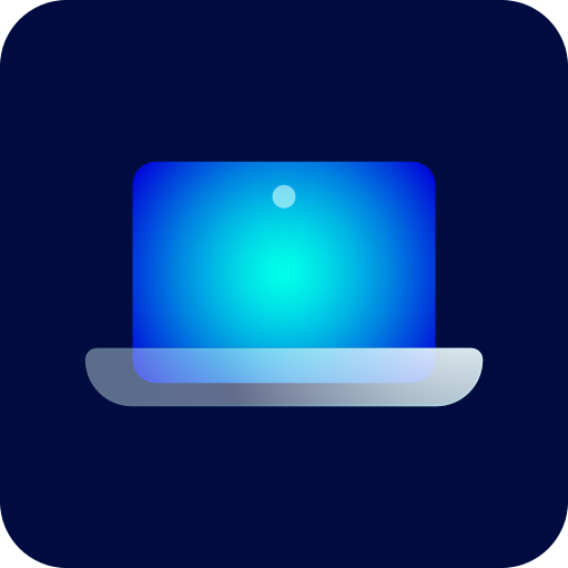 Laptop Glassmorphism Dark Gradient icon