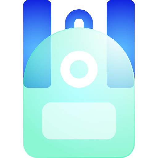 Backpack Glassmorphism Gradient icon