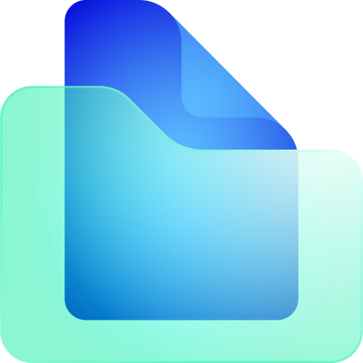 Folder Glassmorphism Gradient icon