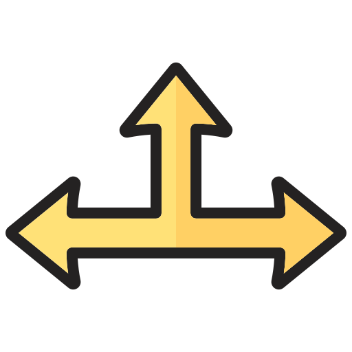 T junction Generic color lineal-color icon