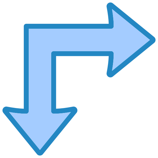 Right and down Generic color lineal-color icon