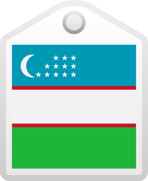 우즈베키스탄 국기 Generic gradient fill icon
