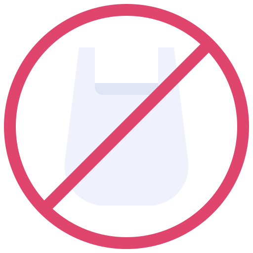 No plastic bag Generic color fill icon