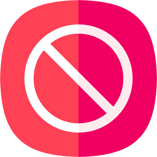 prohibido Generic color fill icono