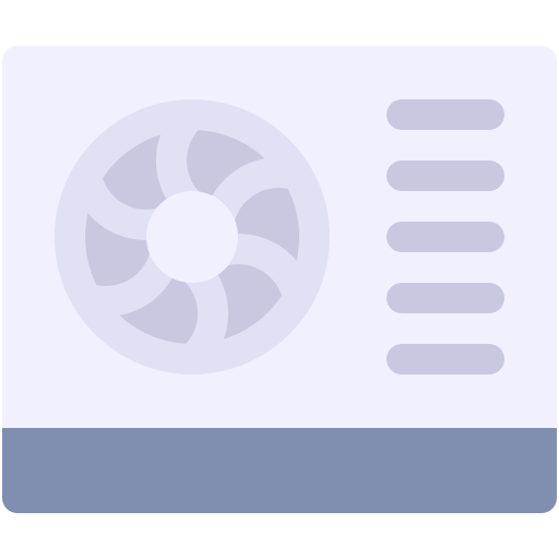 Air source heat pump Generic color fill icon