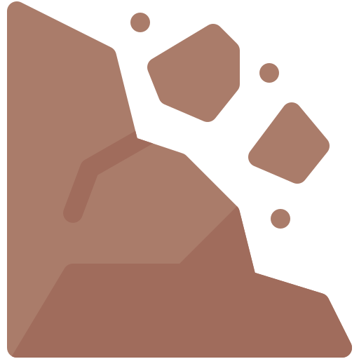 Land slide Generic color fill icon