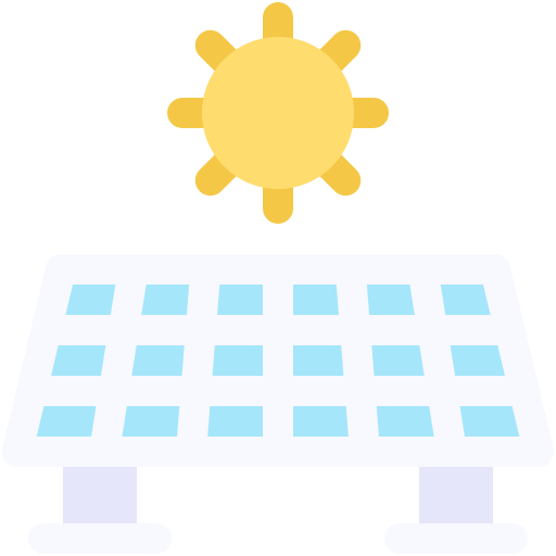태양 전지 패널 Generic color fill icon