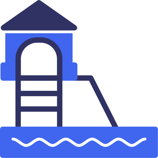 zjeżdżalnia wodna Generic color fill ikona