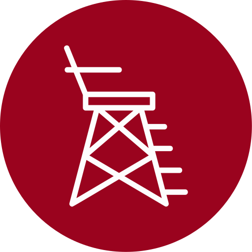 Lifeguard chair Generic color fill icon