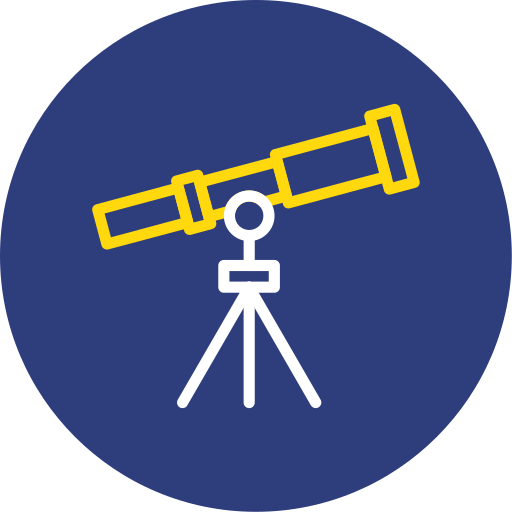 teleskop Generic color fill ikona