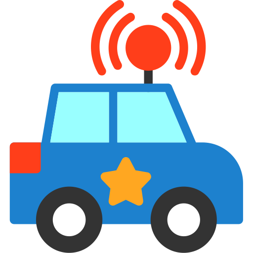 coche de policía Generic color fill icono