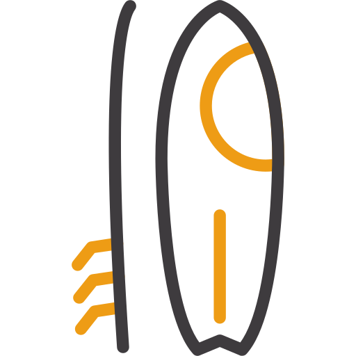 deska surfingowa Generic color outline ikona