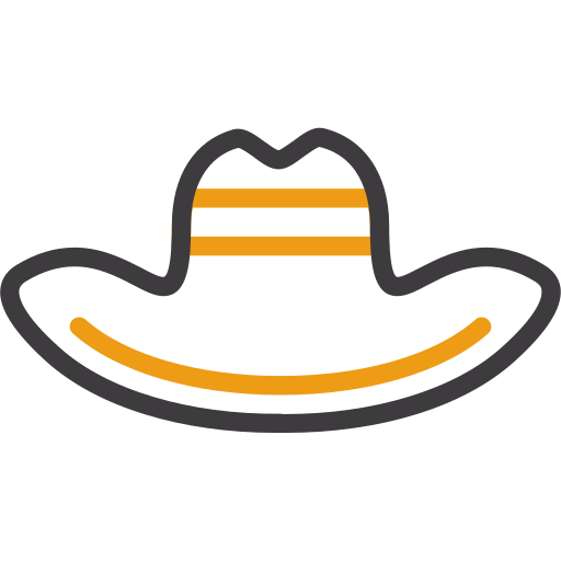 Ковбойская шляпа Generic color outline иконка