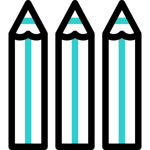 lápices de colores Basic Accent Outline icono