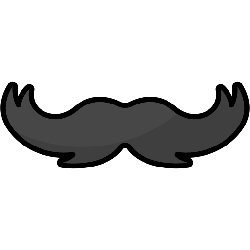 bigote Generic color outline icono