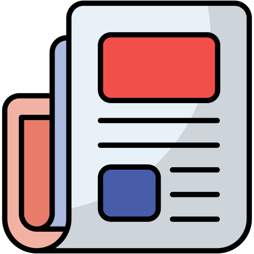 Newspaper Generic color outline icon
