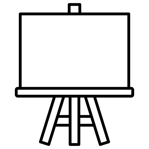 Мольберт Generic black outline иконка