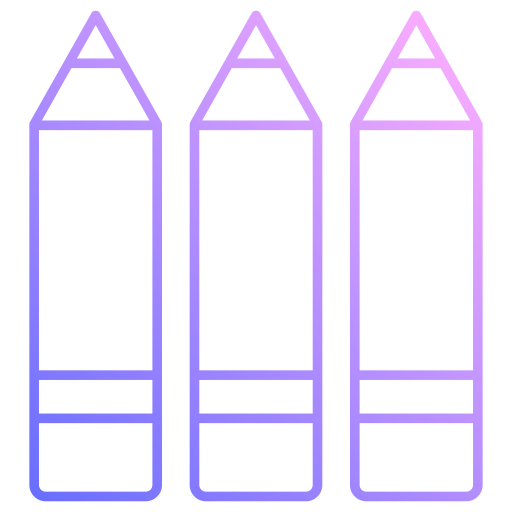 crayons de couleur Generic gradient outline Icône