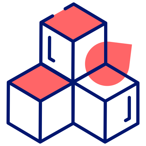 kubus spelen Generic color lineal-color icoon