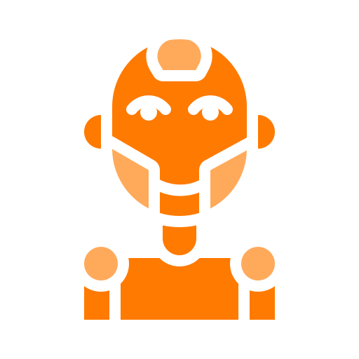 Humanoid robot Generic color fill icon