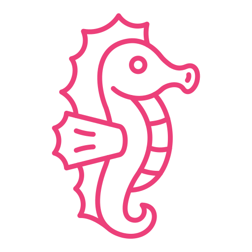 zeepaardje Generic color outline icoon