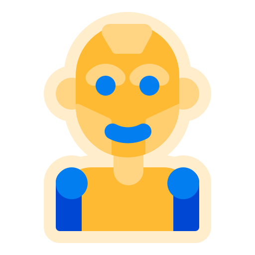 Humanoid robot Generic color fill icon