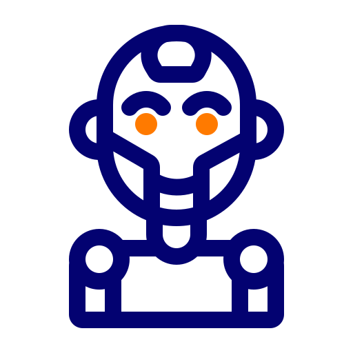 Гуманоидный робот Generic color outline иконка