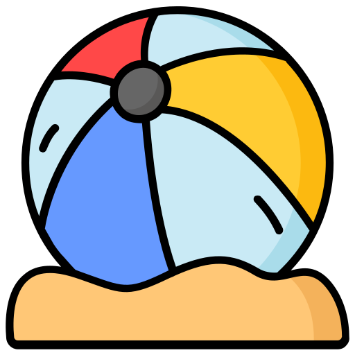 pallone da spiaggia Generic color lineal-color icona