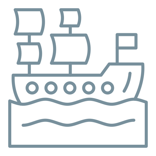piratenschip Generic color outline icoon