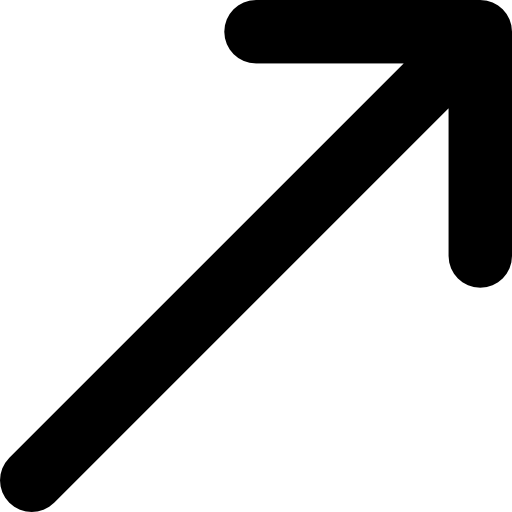 flecha diagonal Basic Rounded Lineal icono
