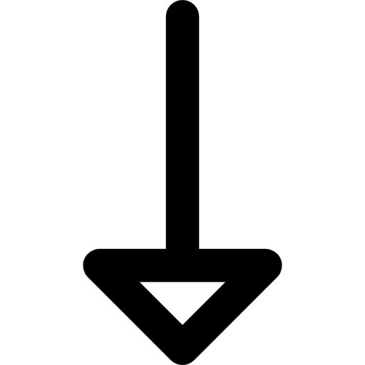 flecha hacia abajo Basic Rounded Lineal icono