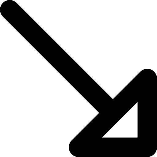 Диагональная стрелка Basic Rounded Lineal иконка