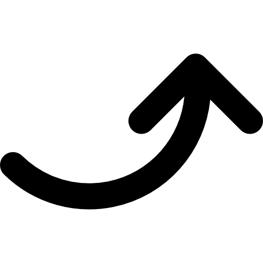 曲がった矢印 Basic Rounded Lineal icon