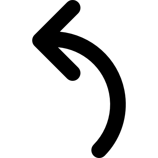 flecha curva Basic Rounded Lineal icono
