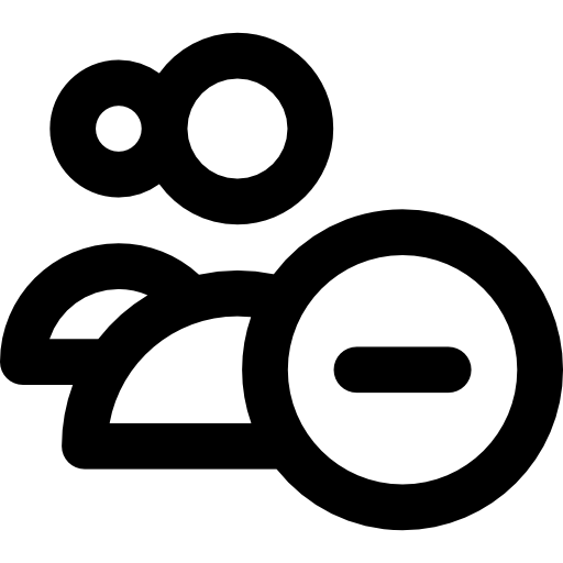 rimuovi utente Basic Rounded Lineal icona