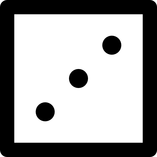 dado Basic Rounded Lineal icona