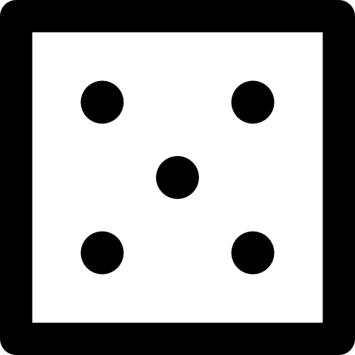 dado Basic Rounded Lineal icono