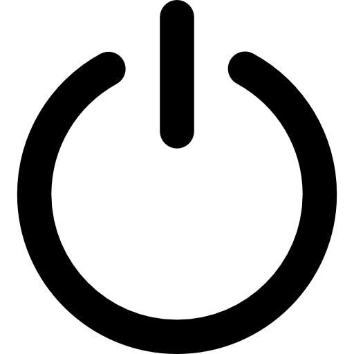 Power button Basic Rounded Lineal icon