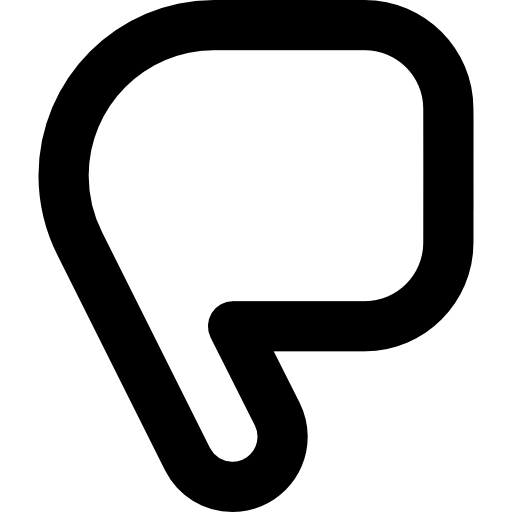 kciuk w dół Basic Rounded Lineal ikona