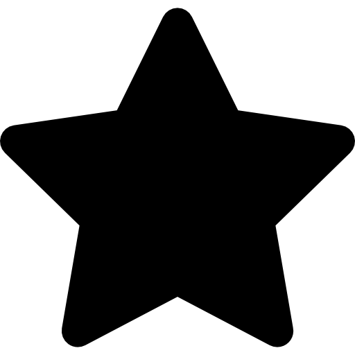 estrela Basic Rounded Lineal Ícone