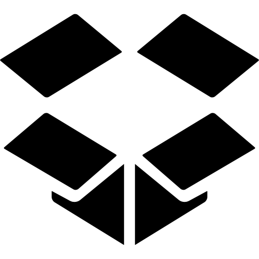 dropbox Basic Rounded Filled icono