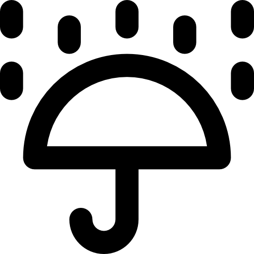lluvia Basic Rounded Lineal icono