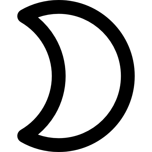 Crescent moon Basic Rounded Lineal icon