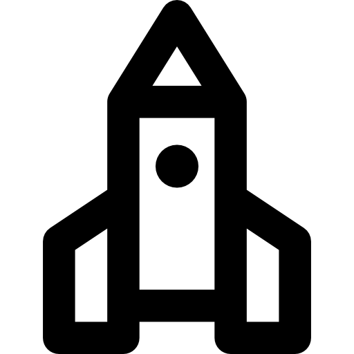 Ракета Basic Rounded Lineal иконка