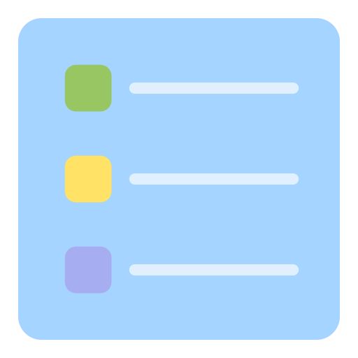 barre de menu Generic color fill Icône