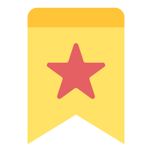 Bookmark star Generic color fill icon